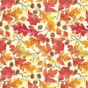 Autumn Blessings Collection Cotton Fabric 33 autumn leaves