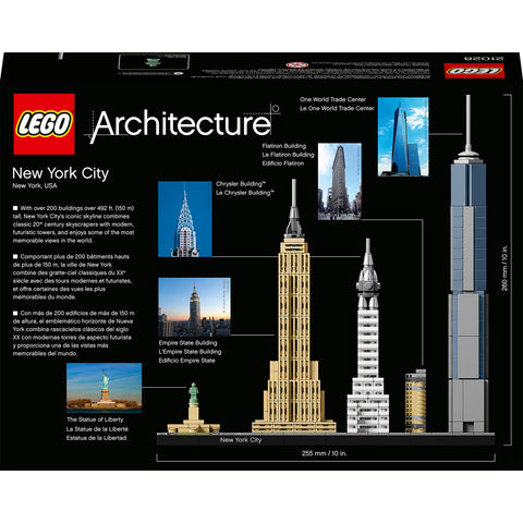 back, LEGO Architecture New York City Building Kit 21028