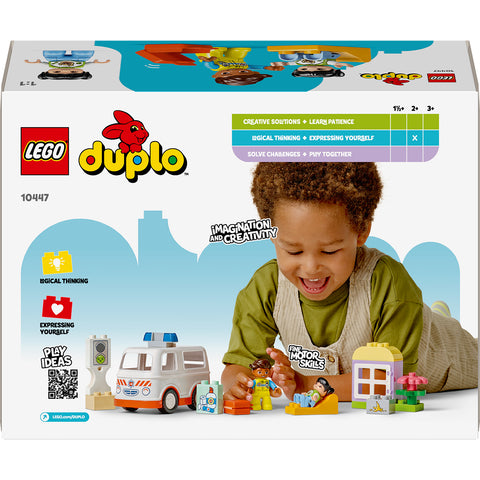 back, LEGO Duplo Ambulance & Driver Building Toy 10447