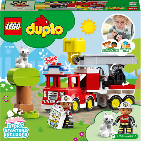 back, LEGO Duplo Rescue Fire Truck Building Toy 10969