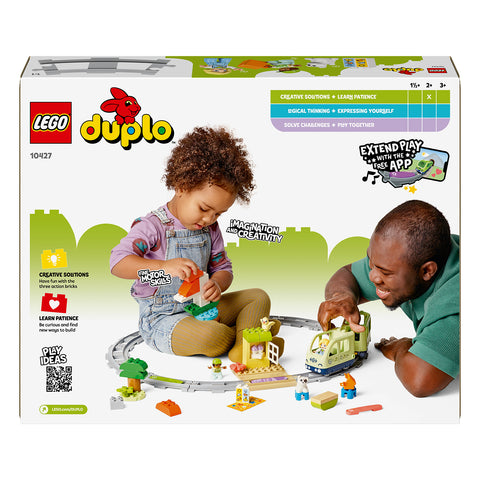 back, LEGO Duplo Town Interactive Adventure Train Set Building Toy 10427