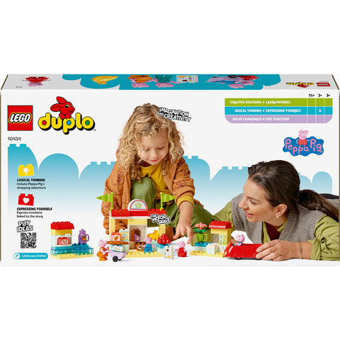 back, LEGO Duplo Peppa Pig Supermarket Toy for Toddlers 10434