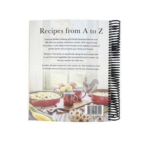 Seasonal Garden Cooking and Family Favorites Cookbook back cover