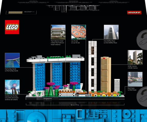 back, LEGO Architecture Skyline Collection: Singapore Building Kit 21057