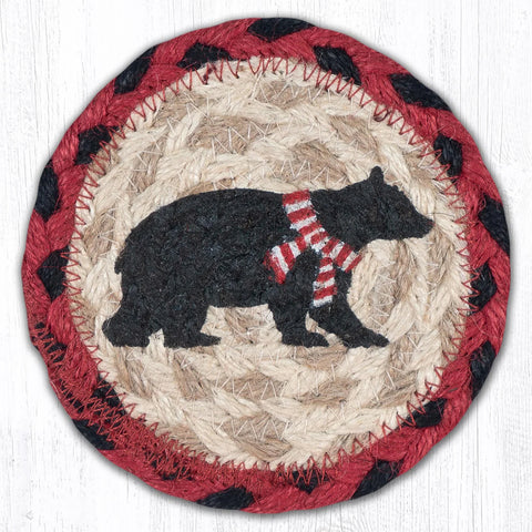 Bear with Scarf Coaster