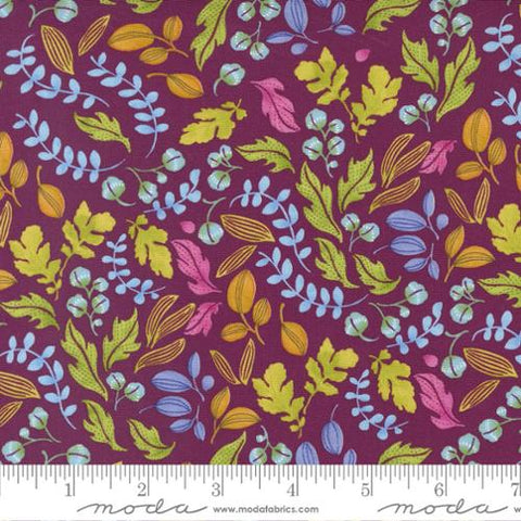 Wild Blossoms Collection Leafy World Cotton Fabric 48736 berry