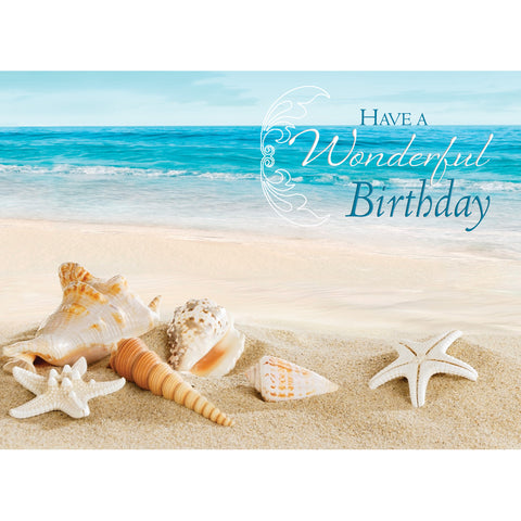 Coastal theme birthday card