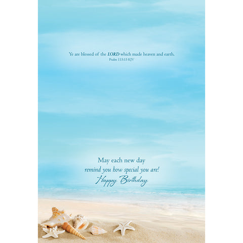 Coastal theme birthday card