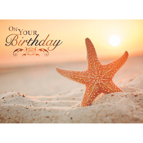 Coastal theme birthday card