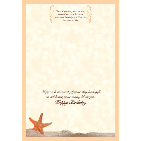 Coastal theme birthday card