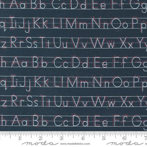 Back to School Collection Writing Letters Cotton Fabric 20895 black