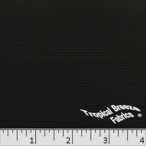 black, Horizontal Rib Knit Dress Fabric 32250