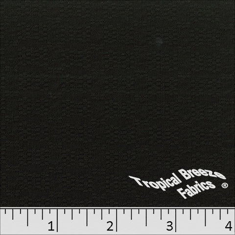 black, Jacquard Knit Polyester Fabric 32858