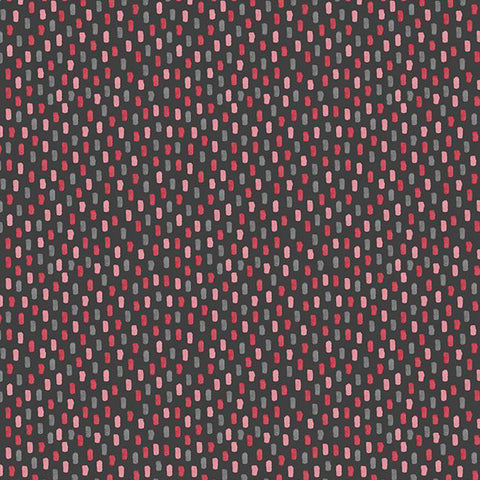 black, Scarlet Dreams Collection Swatches Cotton Fabric 30113