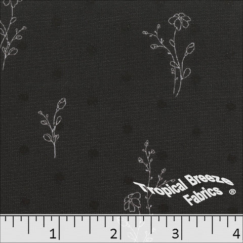 black, Swiss Dot Knit Print Fabric 573520