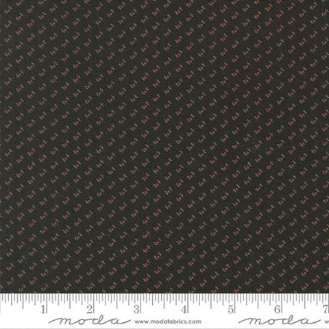 black, Wheatland Collection Wildflower Cotton Fabric 9798