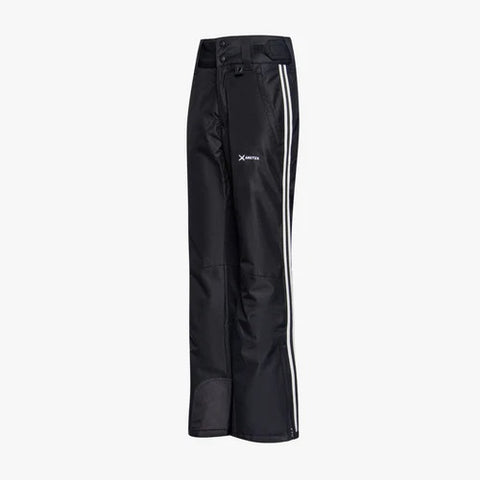 Black with Black and White Stripe Snow Pants