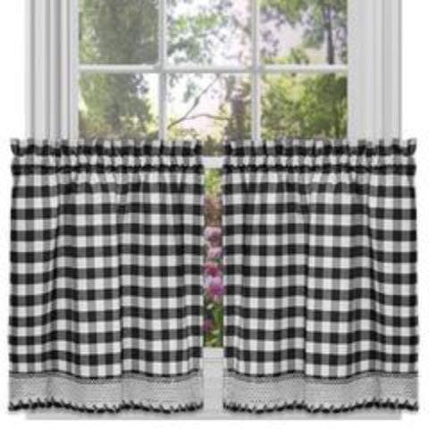 Black tier curtains