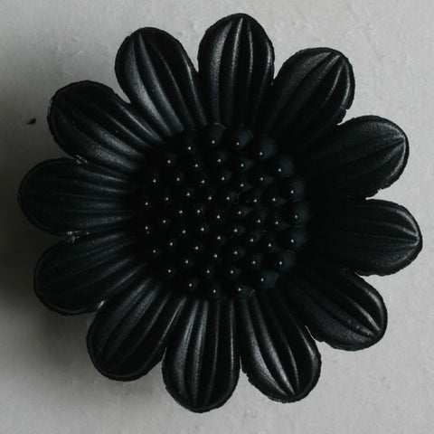 Black flower button