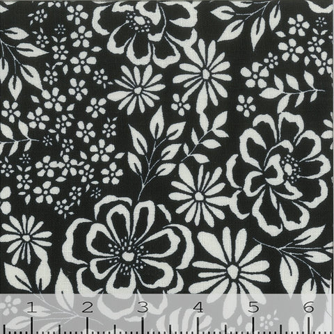 black, Geneva Linen Texture Fabric FA152