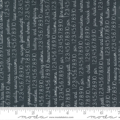 black Fresh Fig Favorites Collection Fig Tree and Co Cotton fabric 20414 numbers and words