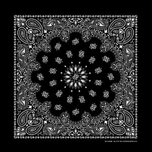 Black Paisley Handkerchief
