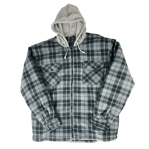 Black plaid fleece jacket
