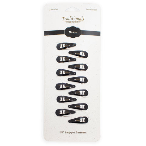 Black snapper barrettes