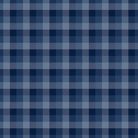Rustic Journey Woodland Plaid Blue