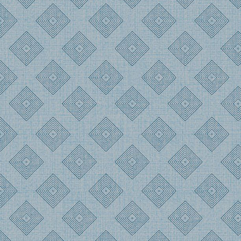Wild Woods Lodge Collection Diamonds Cotton Fabric blue
