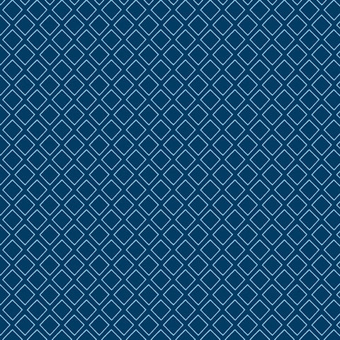 Colors of Summer Collection Diamonds Cotton Fabric 23707 blue