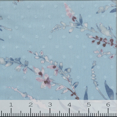 blue, Fashion Floral Print Fabric CA-198