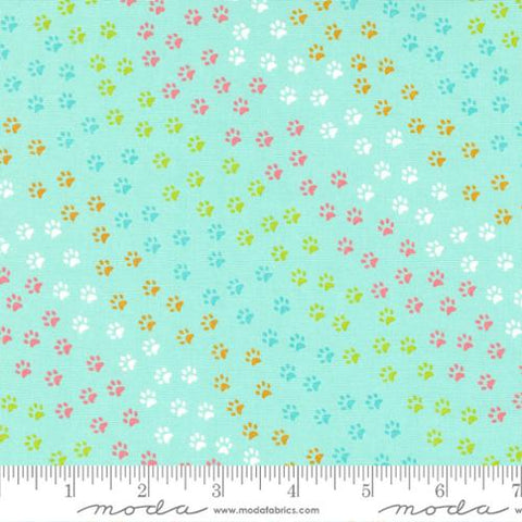 Here Kitty Kitty Paws and More Paws Cotton Fabric 20835 blue