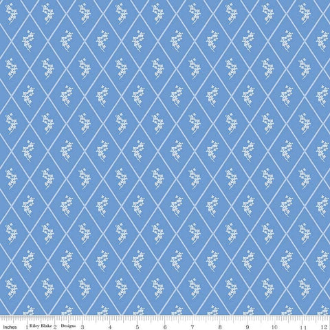 blue, Penelope Collection Diamond Cotton Fabric C16642