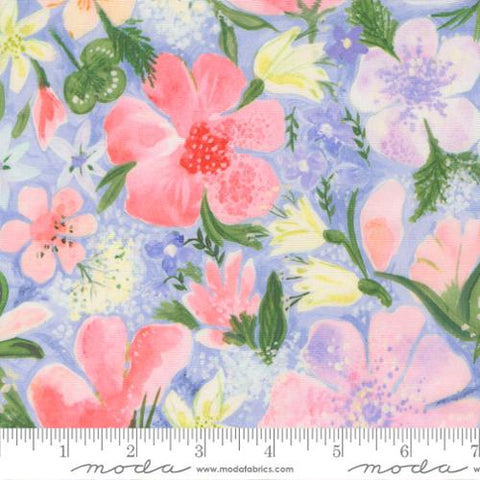 blue, Sweet Cecily Collection Meadow Florals Cotton Fabric 24640