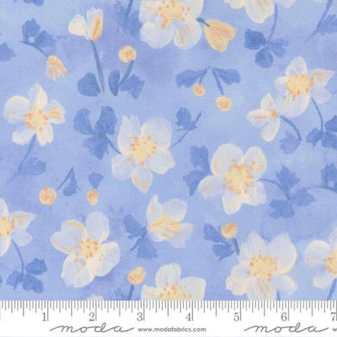 blue, Sweet Cecily Collection Watercolor Florals Cotton Fabric 24641