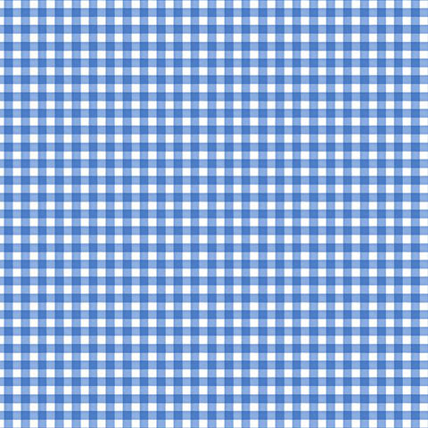 blue, Sweet Cherry Collection Gingham Cotton Fabric 68574