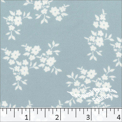 blue, Tamara Knit Floral Print Dress Fabric 578514