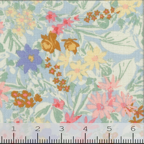 blue, Alice Linen Texture Fabric FA152