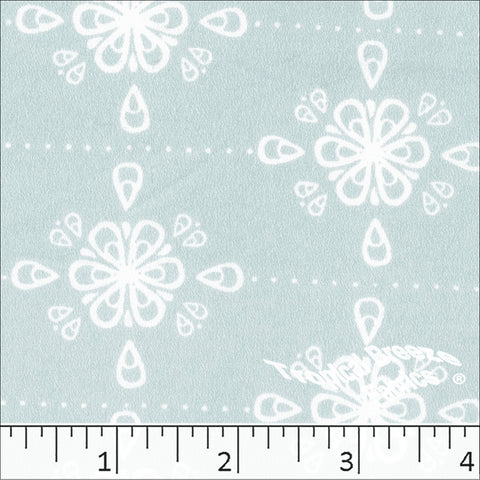 Stretch Crepe Raindrop Print Polyester Fabric 048321 Blue Mist