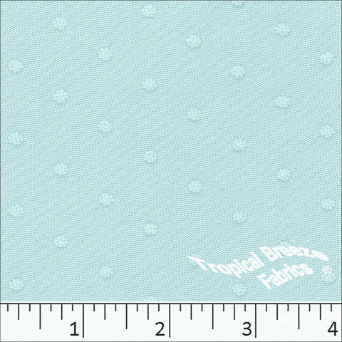 Embossed Swiss Dot Polyester Knit Fabric 32323 blue mist