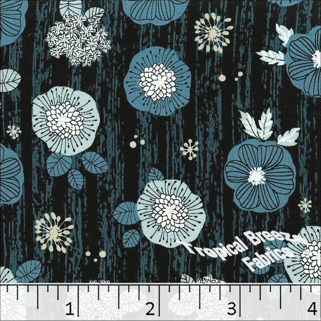 Koshibo Blossom Print Polyester Fabric 048314