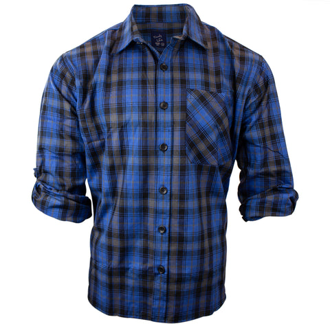 Blue plaid shirt