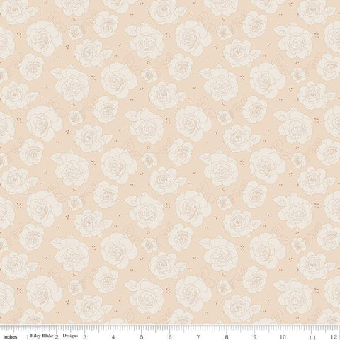 Forgotten Memories Roses Cotton Fabric blush