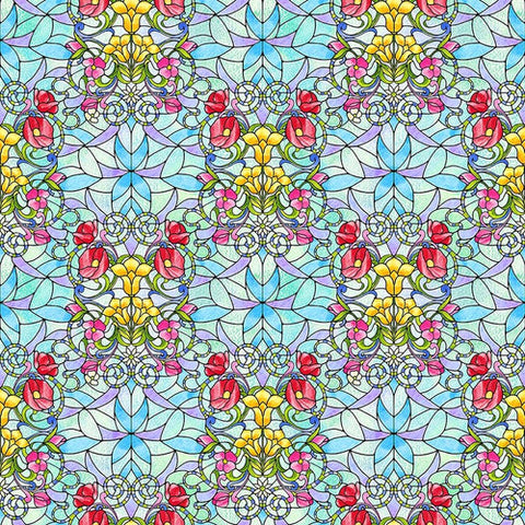 Fancy Glass Cotton Fabric Collection 29 bouquets