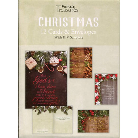 Winter Garland Christmas Boxed Cards FT22334