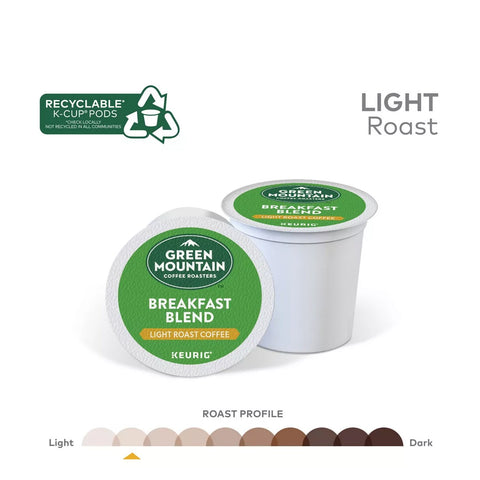 Green Mountain Breakfast Blend Coffee Keurig Pods 5000330085