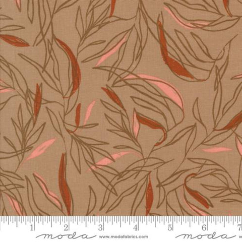 brown, Forage Found and Hand Me Down Collection Leaf Blenders Cotton Fabric 45632