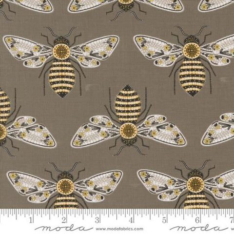 brown, Bee Garden Collection Novelty Bees Cotton Fabric 48411