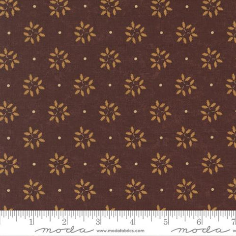 brown, Wheatland Collection Leaf Trio Cotton Fabric 9792